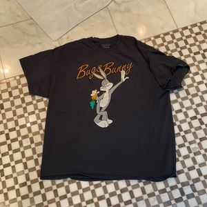 Black Oversized Bugs Bunny Tee Shirt from Brandy Melville